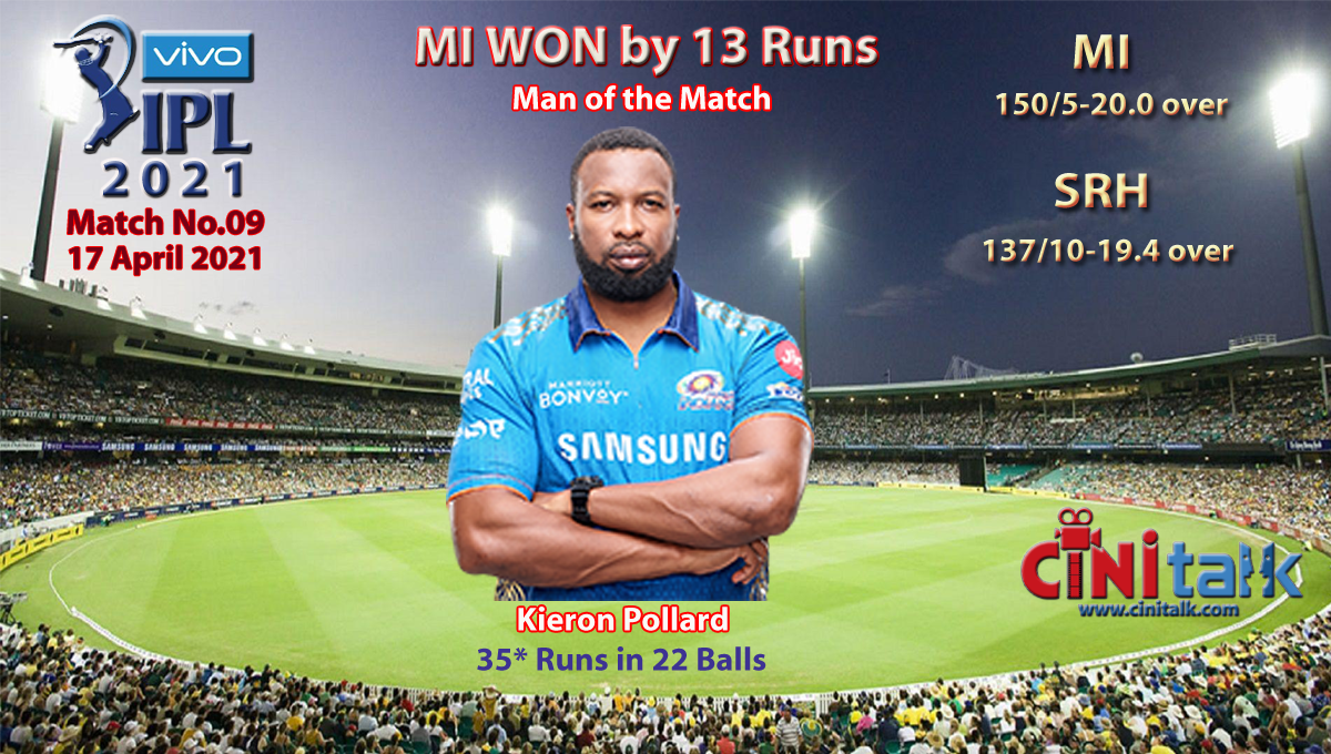 MI VS SRH, IPL2021, Cini Talk